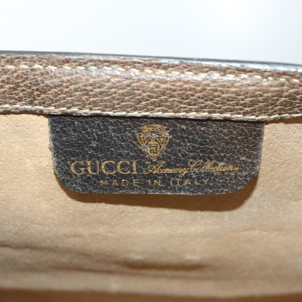 GUCCI GG Canvas Web Sherry Line Clutch Bag PVC Leather Beige Red ep1343