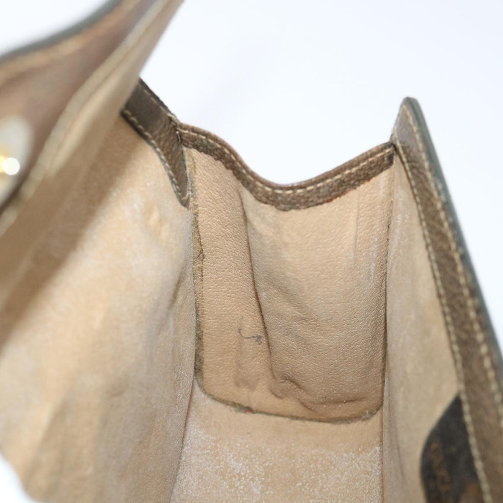 GUCCI GG Canvas Web Sherry Line Clutch Bag PVC Leather Beige Red ep1343