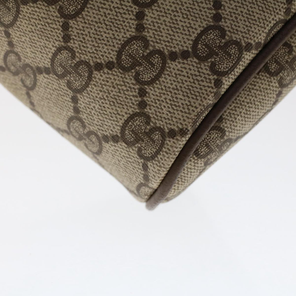 GUCCI GG Canvas Web Sherry Line Clutch Bag PVC Leather Beige Red ep1362
