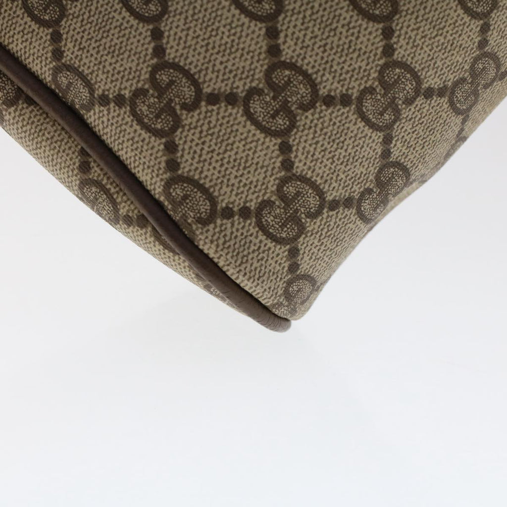 GUCCI GG Canvas Web Sherry Line Clutch Bag PVC Leather Beige Red ep1362