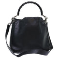 GUCCI Bamboo Hand Bag Leather 2way Black 001•1638•001364 ep1366