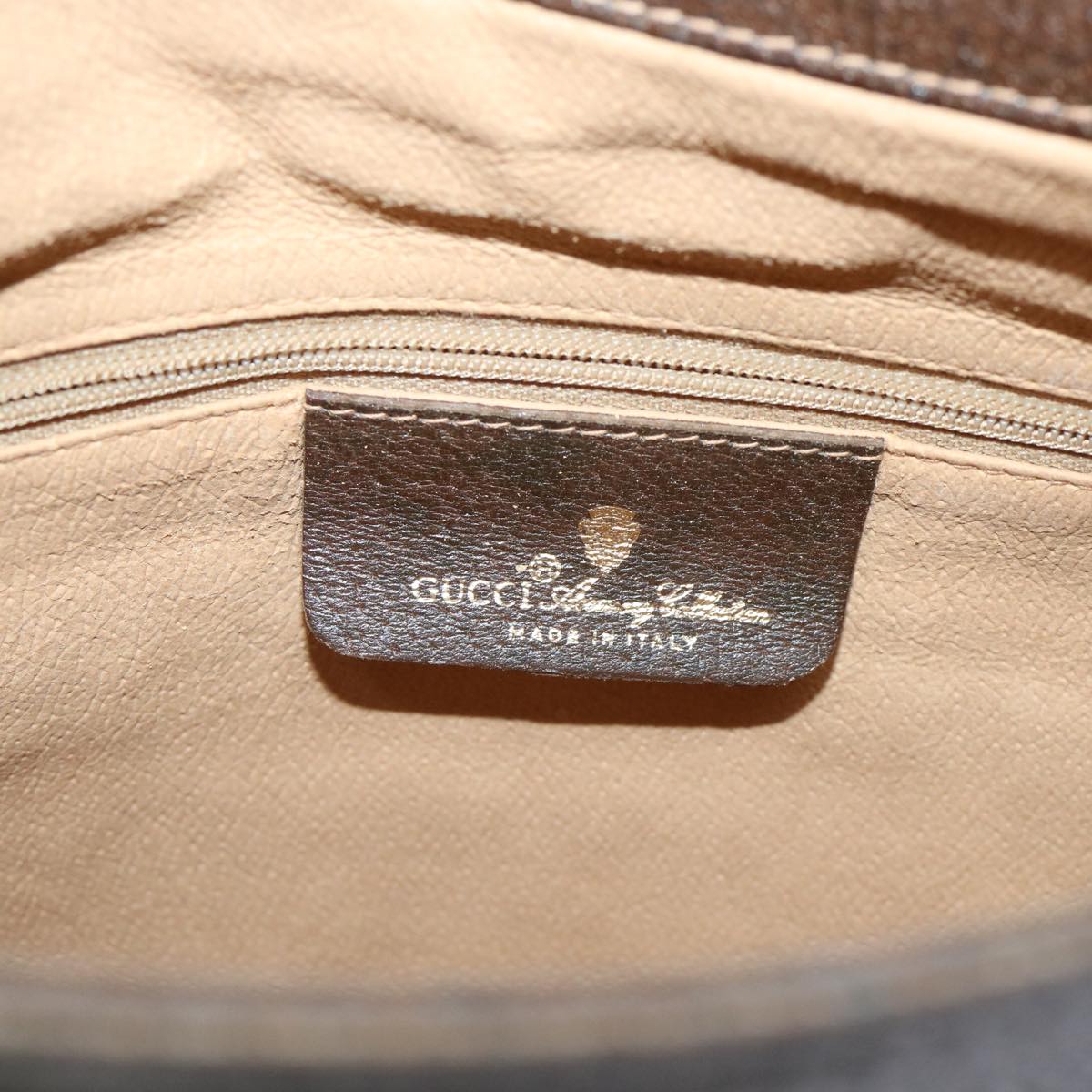 GUCCI GG Canvas Clutch Bag PVC Leather Beige ep1382
