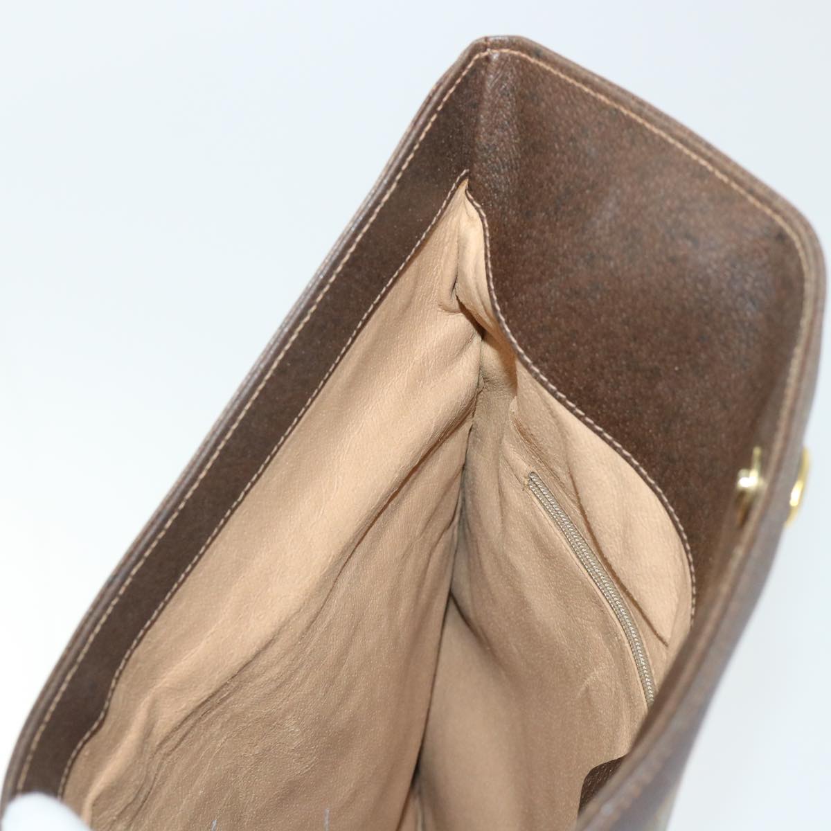 GUCCI GG Canvas Clutch Bag PVC Leather Beige ep1382