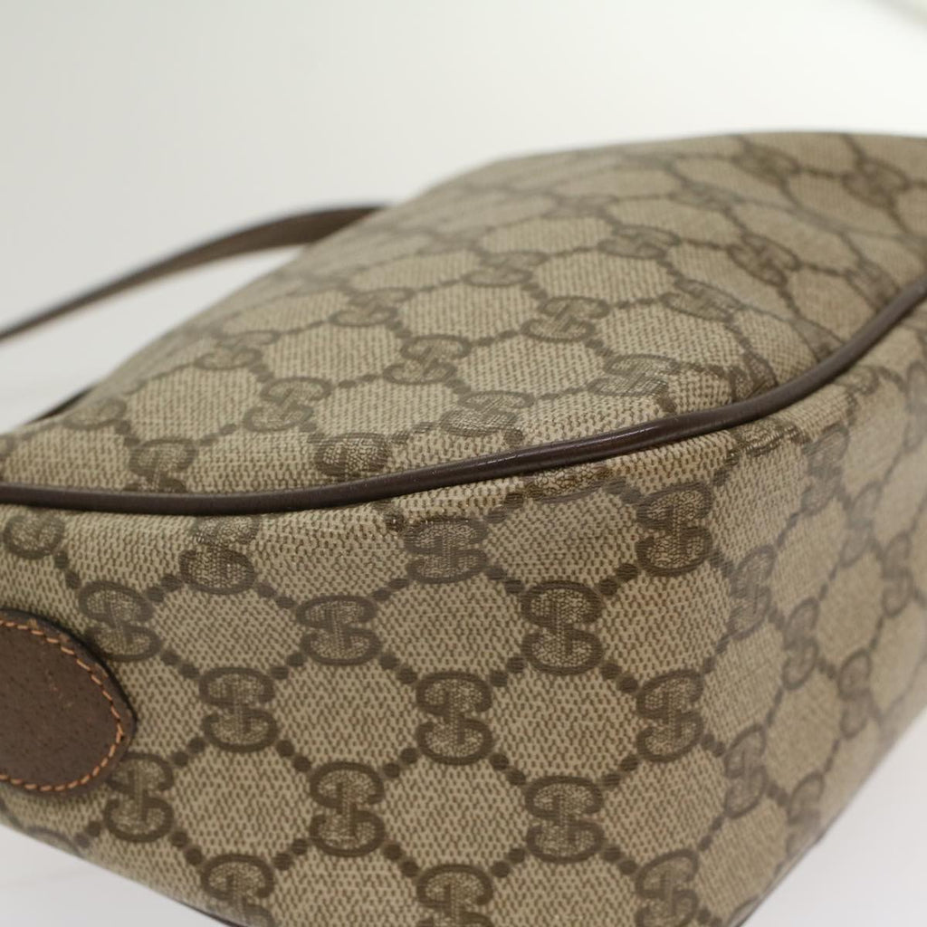 GUCCI GG Canvas Web Sherry Line Shoulder Bag PVC Leather Beige Red ep1392