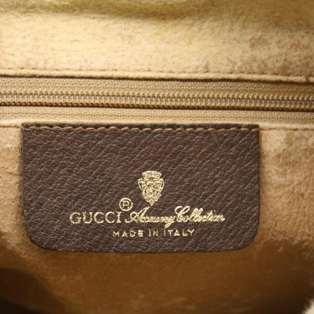 GUCCI GG Canvas Web Sherry Line Shoulder Bag PVC Leather Beige Red ep1392