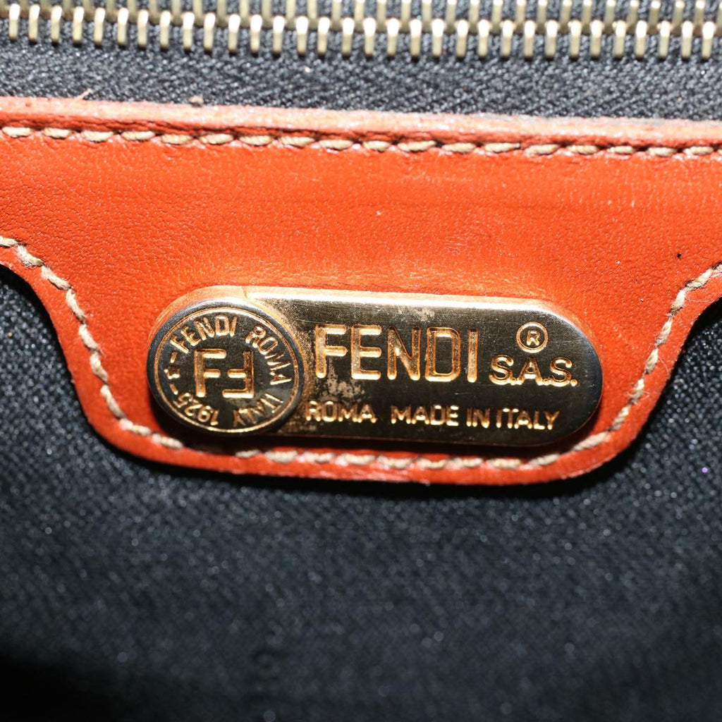FENDI Pecan Canvas Shoulder Bag Brown ep1432