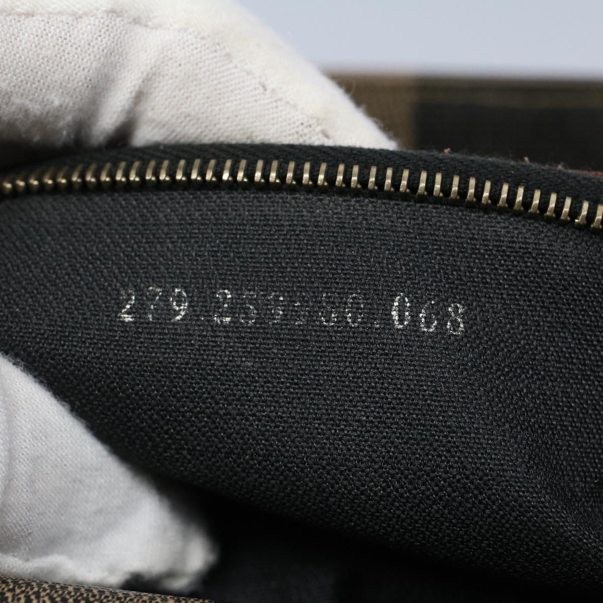 FENDI Pecan Canvas Shoulder Bag Brown ep1432