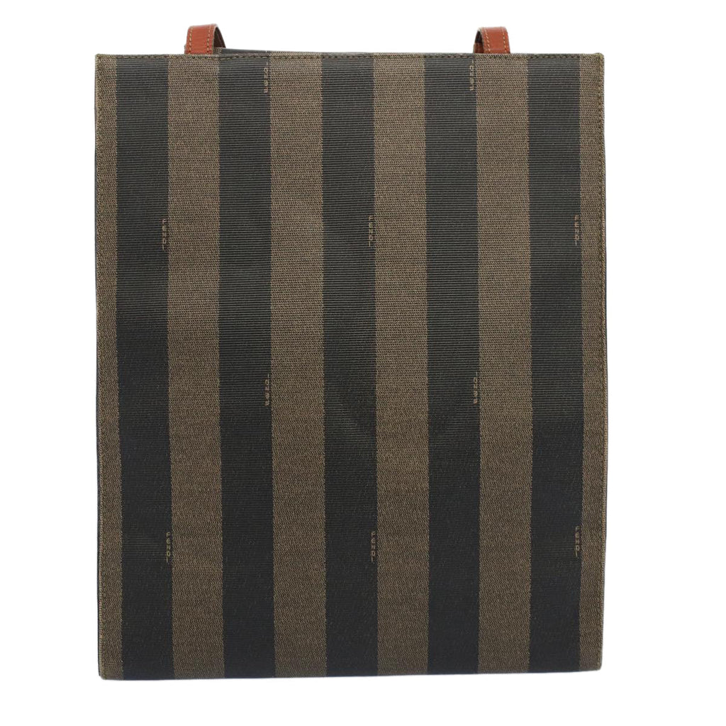 FENDI Pecan Canvas Shoulder Bag Brown ep1432