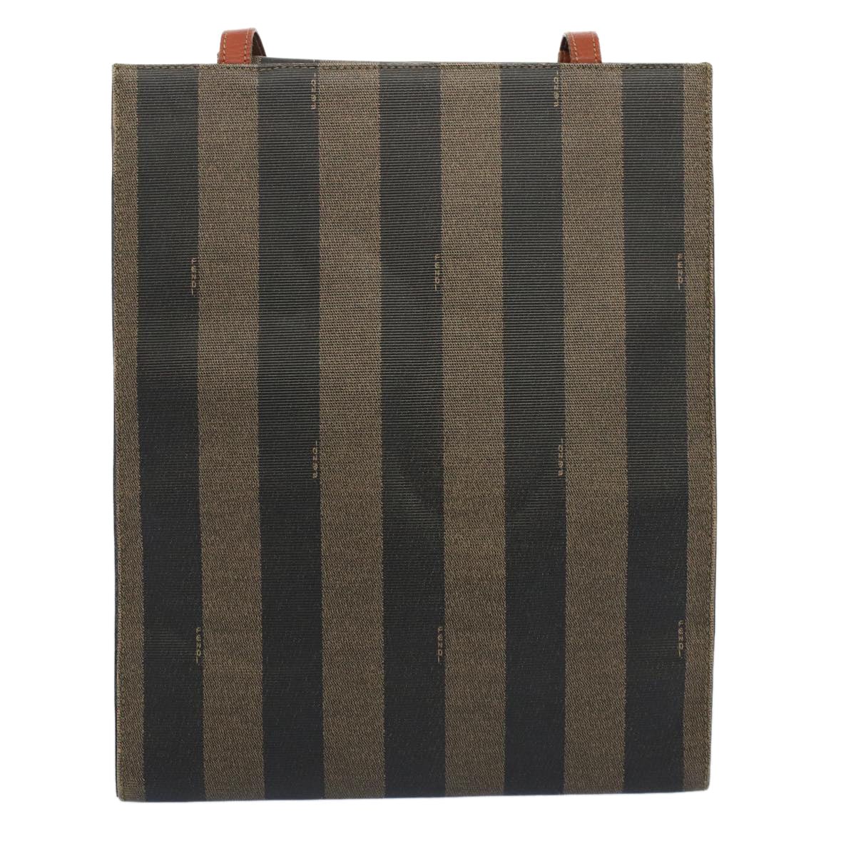 FENDI Pecan Canvas Shoulder Bag Brown ep1432