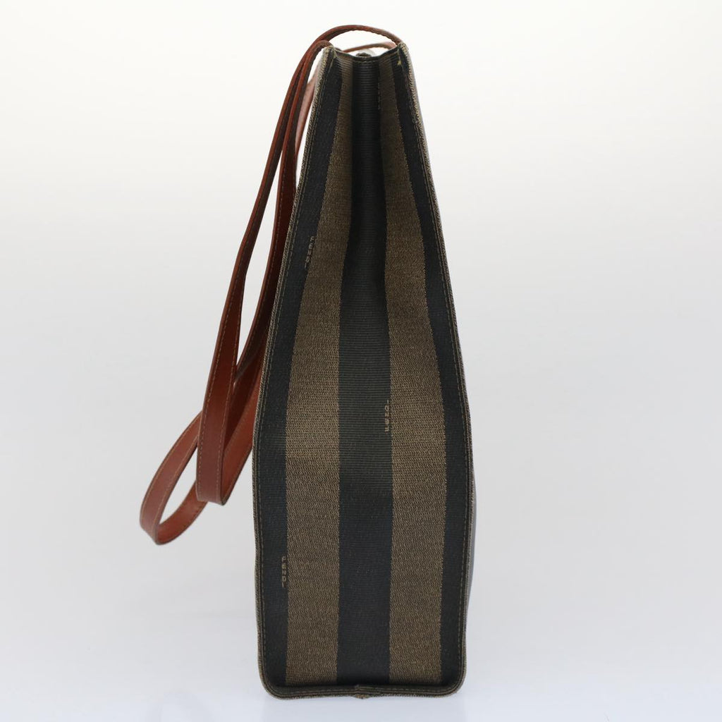 FENDI Pecan Canvas Shoulder Bag Brown ep1432