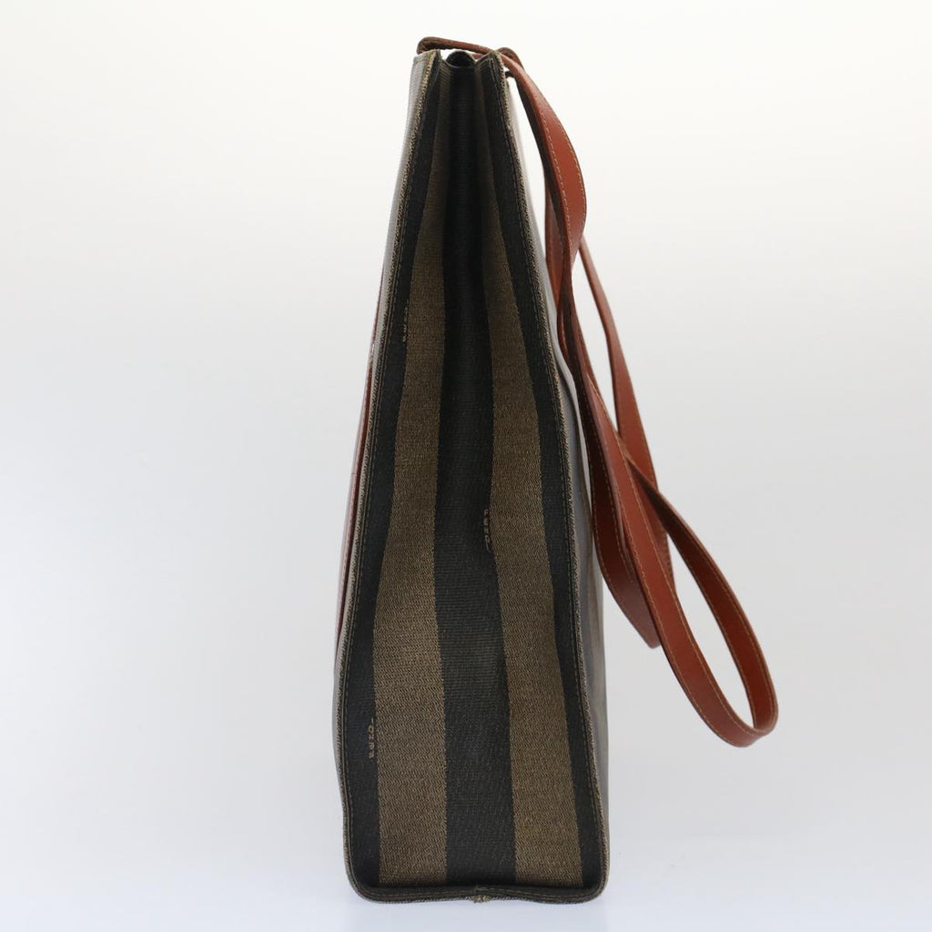 FENDI Pecan Canvas Shoulder Bag Brown ep1432