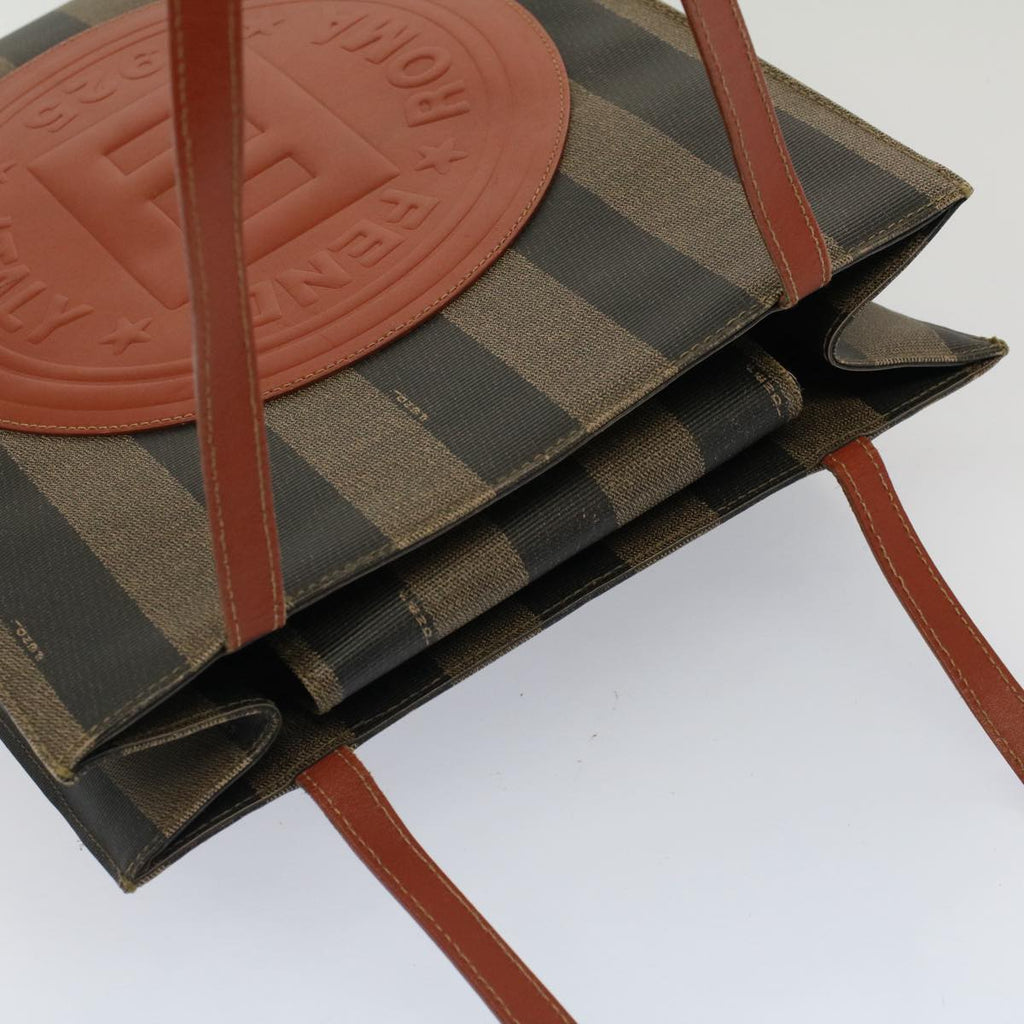 FENDI Pecan Canvas Shoulder Bag Brown ep1432