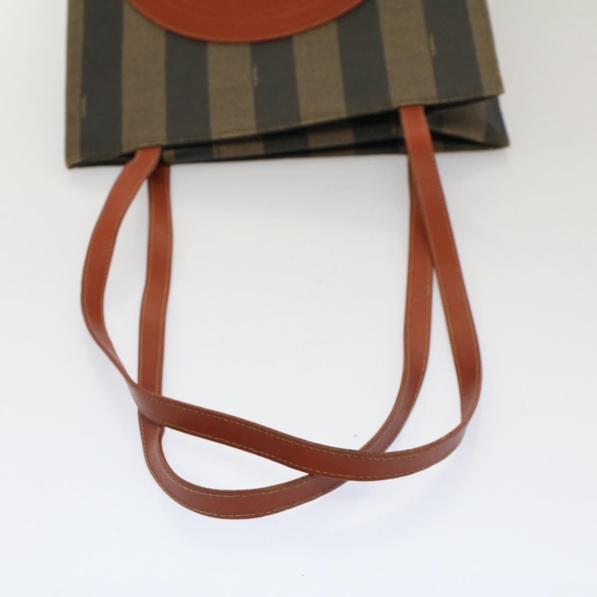 FENDI Pecan Canvas Shoulder Bag Brown ep1432