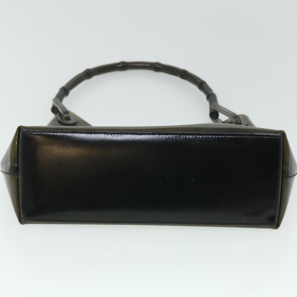 GUCCI Bamboo Shoulder Bag Enamel Black 001•2058•1883 ep1447