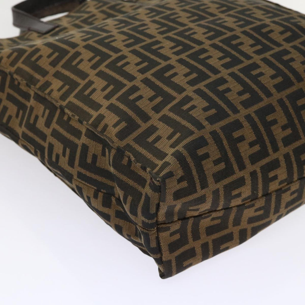 FENDI Zucca Canvas Tote Bag Nylon Brown Black ep1558