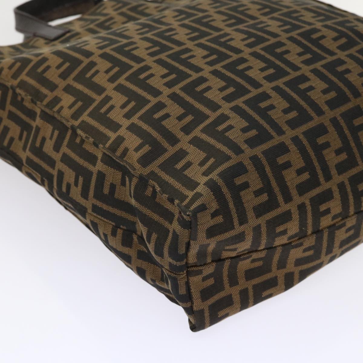 FENDI Zucca Canvas Tote Bag Nylon Brown Black ep1558