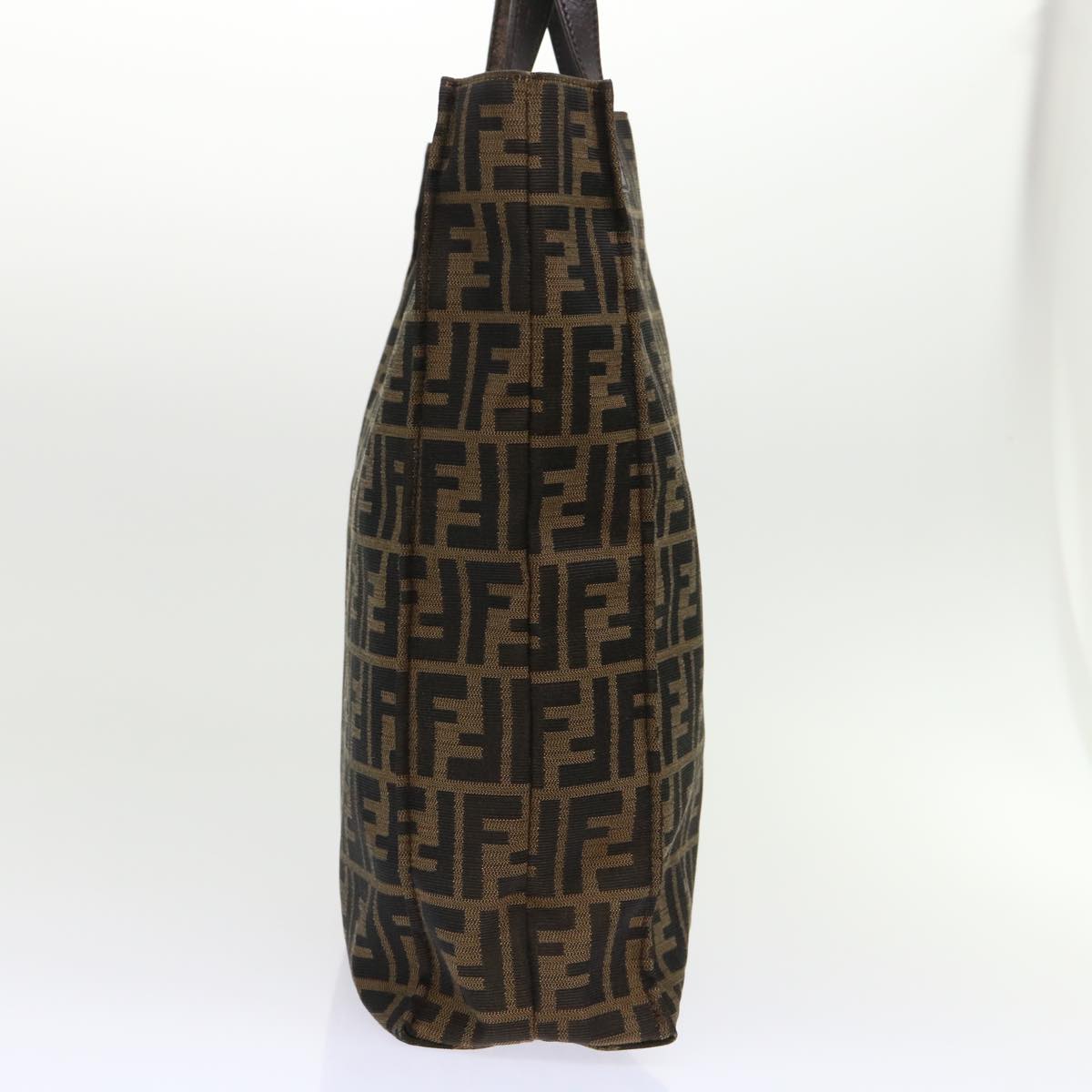 FENDI Zucca Canvas Tote Bag Nylon Brown Black ep1558