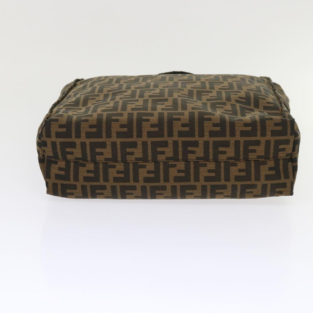 FENDI Zucca Canvas Tote Bag Nylon Brown Black ep1558