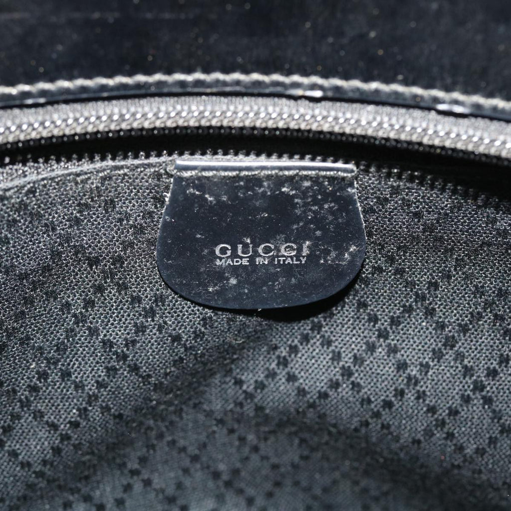 GUCCI Bamboo Hand Bag Canvas Black ep1561