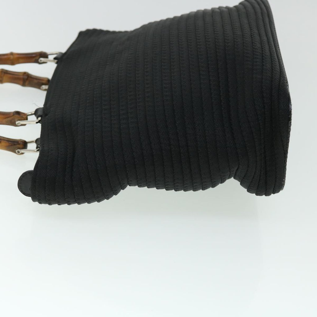 GUCCI Bamboo Hand Bag Canvas Black ep1561