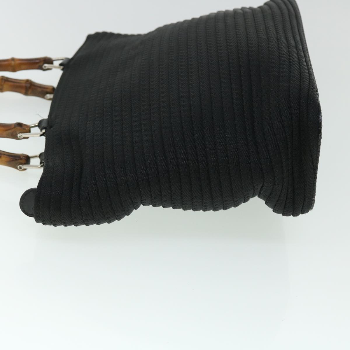 GUCCI Bamboo Hand Bag Canvas Black ep1561