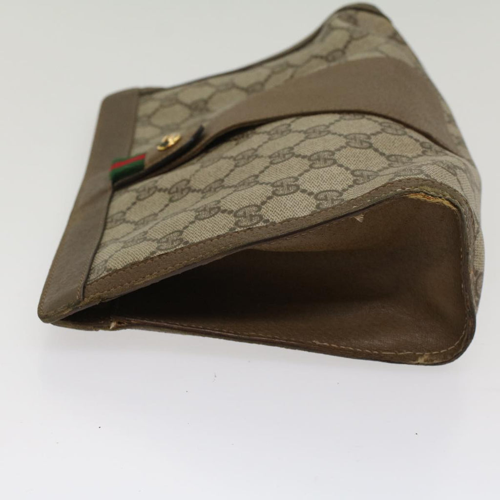 GUCCI GG Canvas Web Sherry Line Clutch Bag Beige Red Green 89 01 033 ep1581