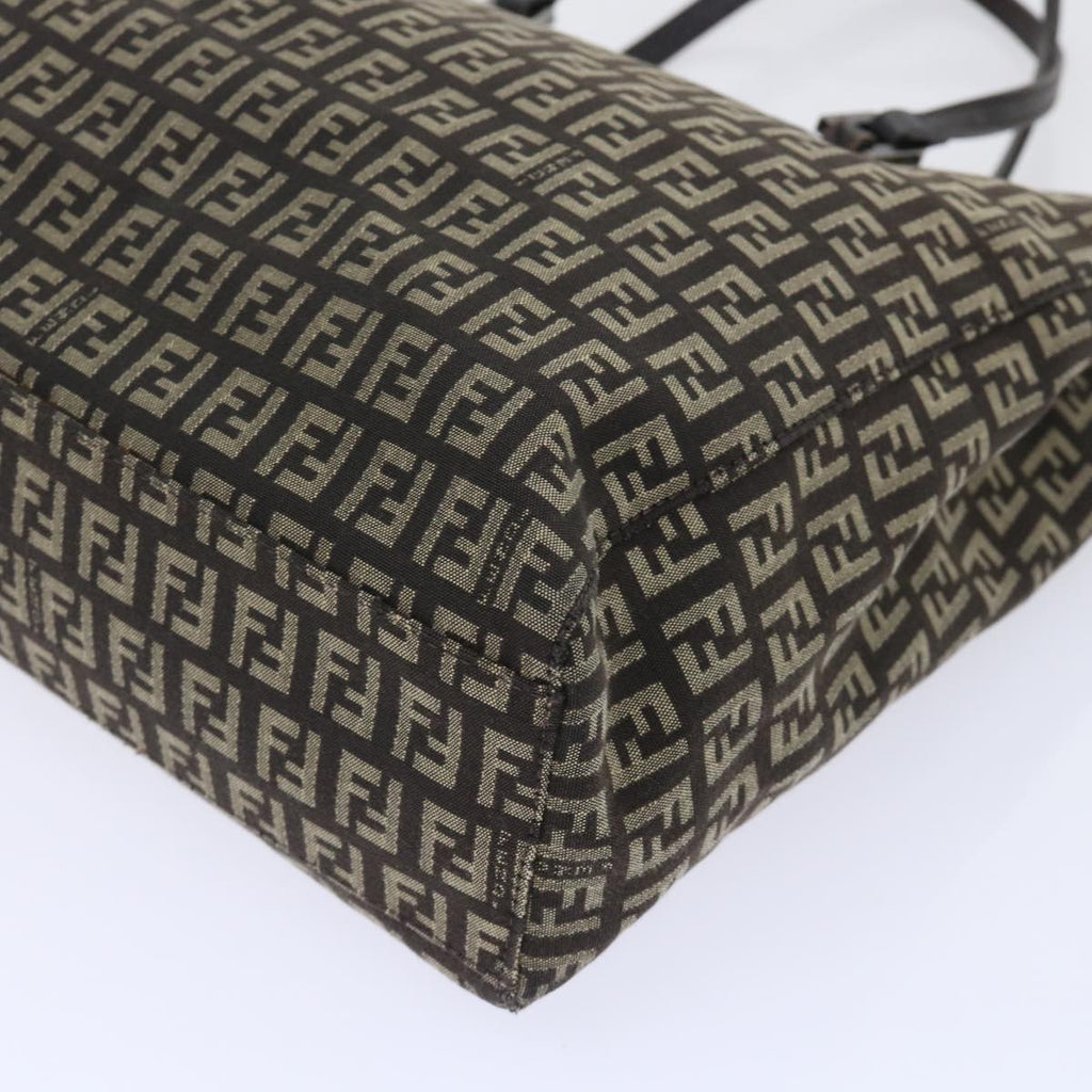 FENDI Zucchino Canvas Tote Bag Brown ep1590