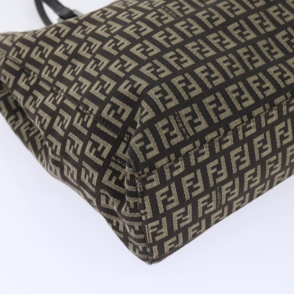 FENDI Zucchino Canvas Tote Bag Brown ep1590