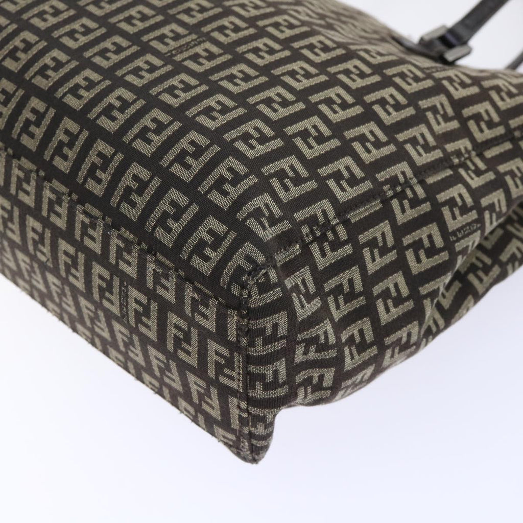 FENDI Zucchino Canvas Tote Bag Brown ep1590