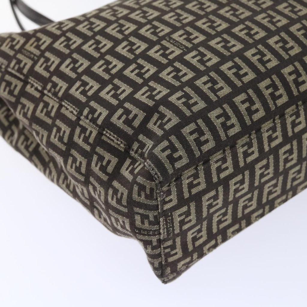 FENDI Zucchino Canvas Tote Bag Brown ep1590