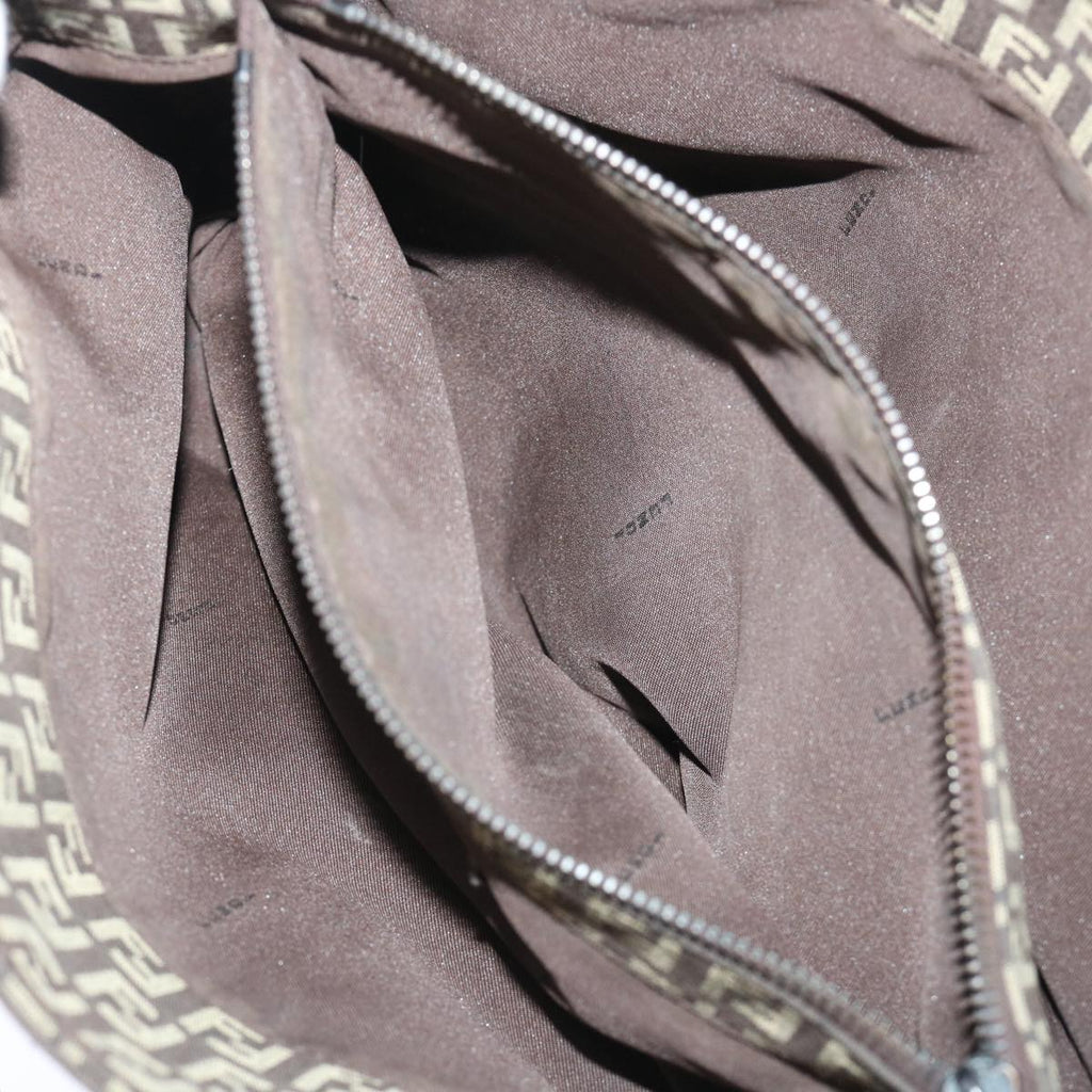 FENDI Zucchino Canvas Tote Bag Brown ep1590