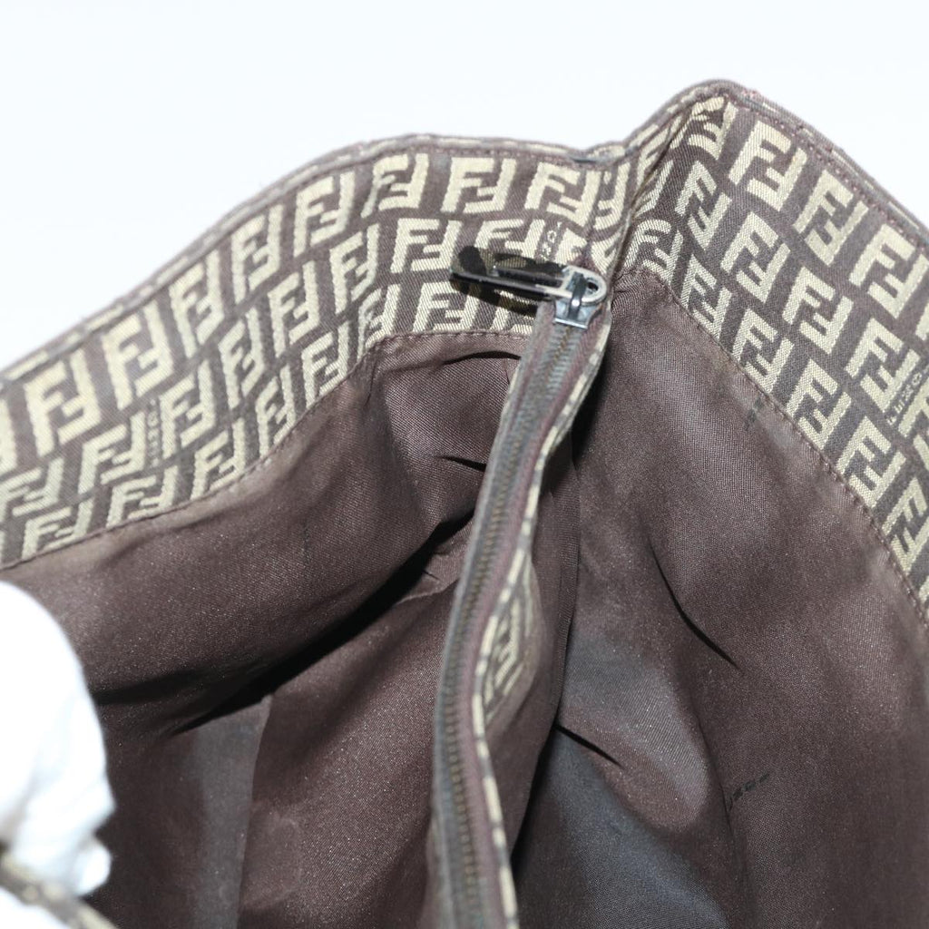 FENDI Zucchino Canvas Tote Bag Brown ep1590