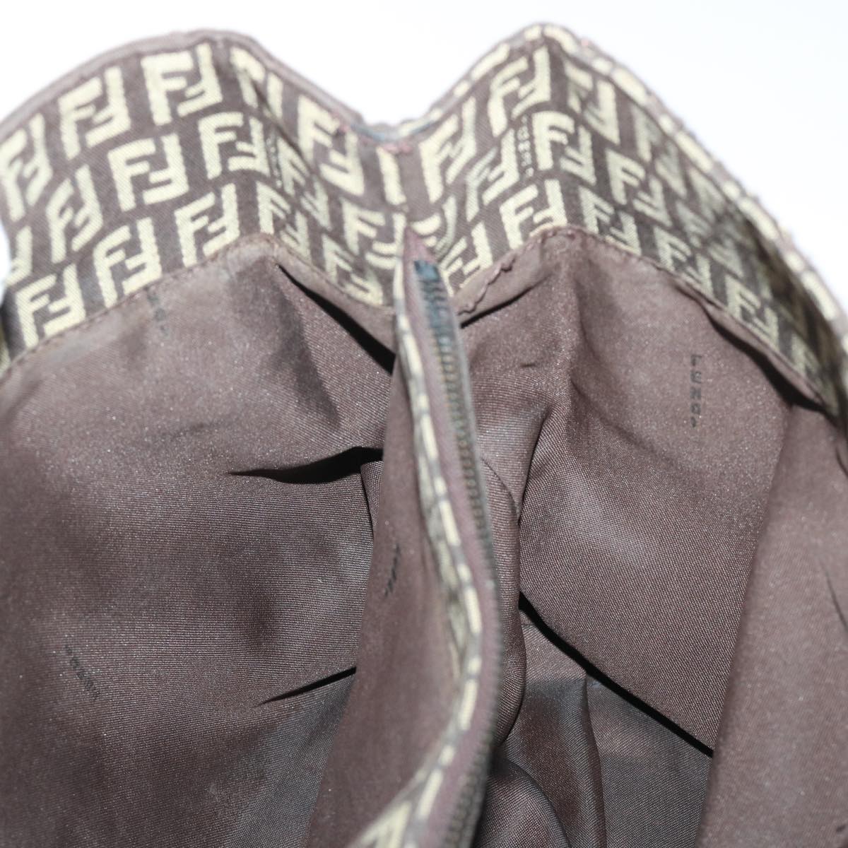 FENDI Zucchino Canvas Tote Bag Brown ep1590