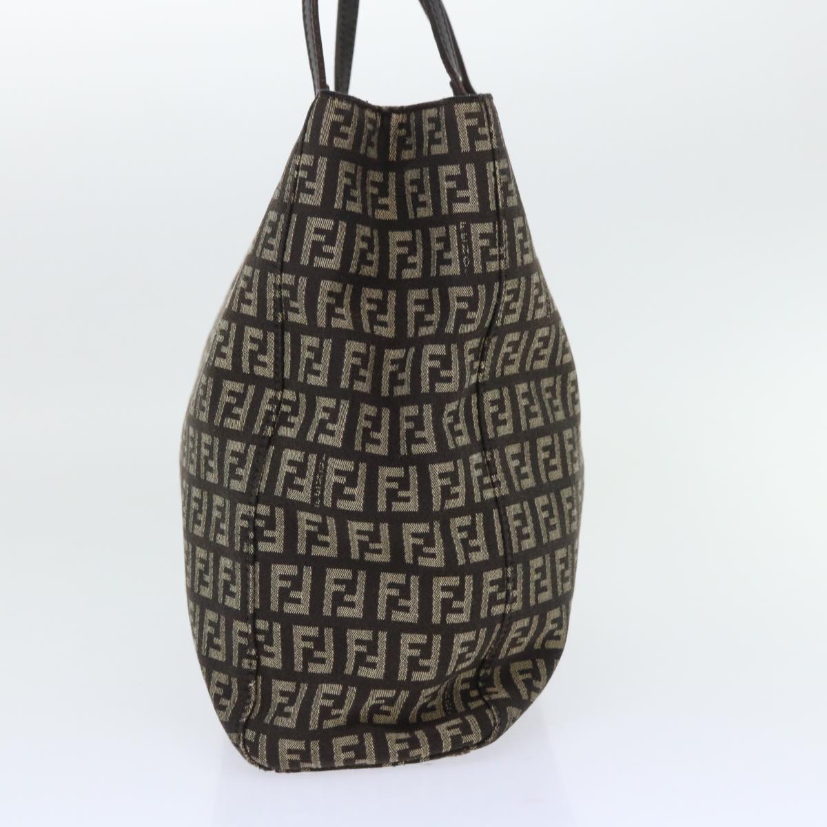 FENDI Zucchino Canvas Tote Bag Brown ep1590