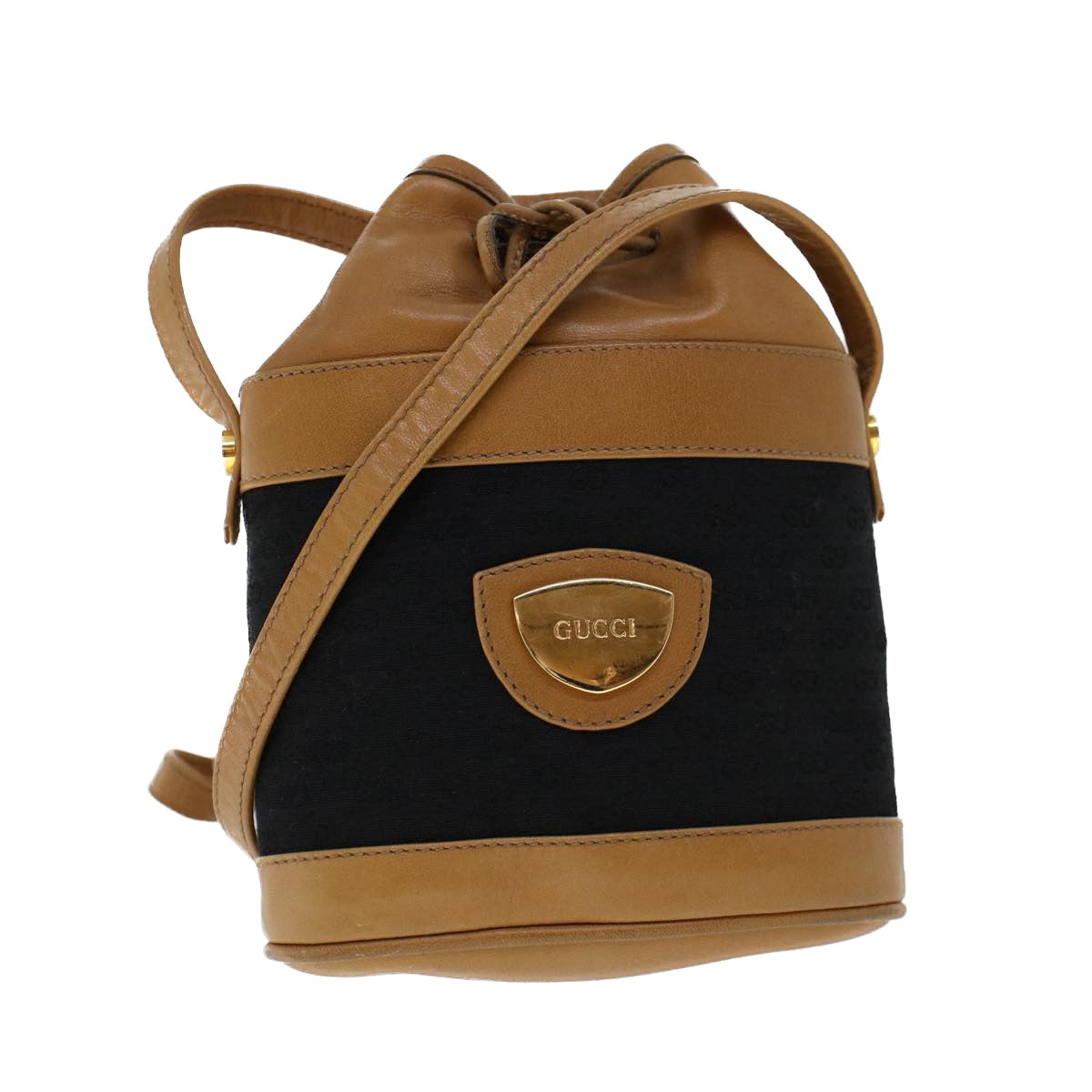 GUCCI Micro GG Canvas Shoulder Bag Black Brown 001 261 0952 ep1658