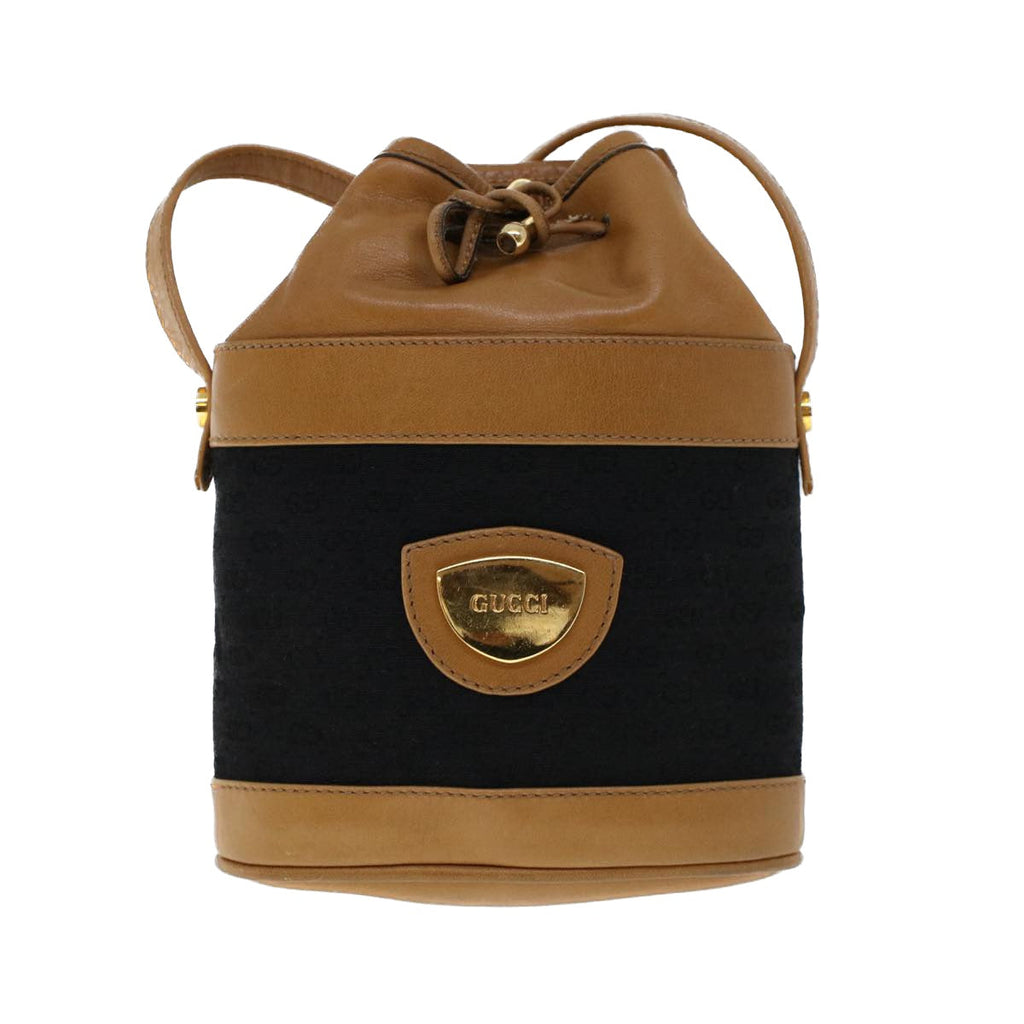 GUCCI Micro GG Canvas Shoulder Bag Black Brown 001 261 0952 ep1658