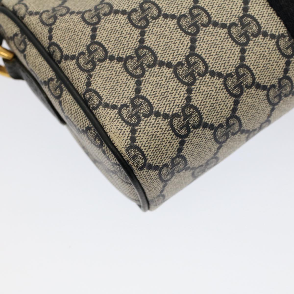 GUCCI GG Canvas Sherry Line Shoulder Bag Gray Red Navy 89 02 018 ep1660