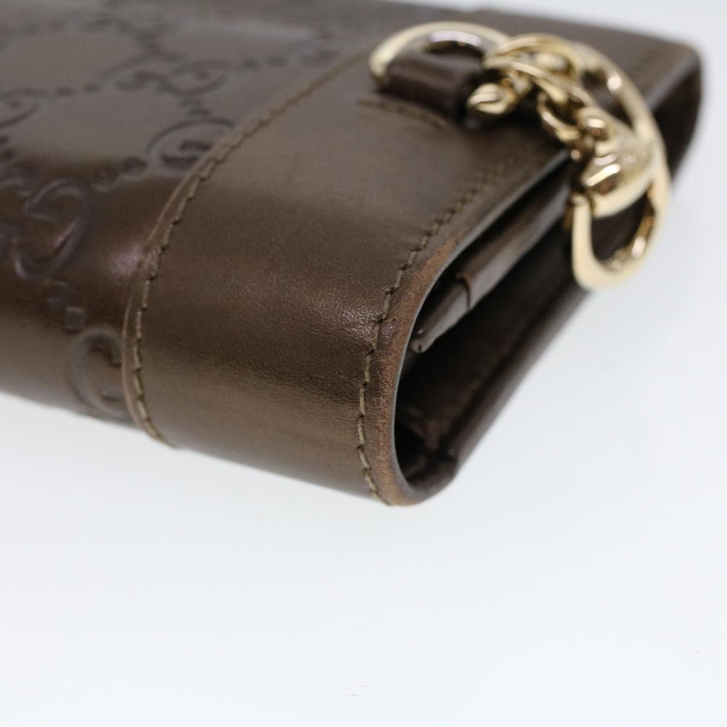 GUCCI GG Canvas Guccissima Long Wallet Brown 274430 ep1661