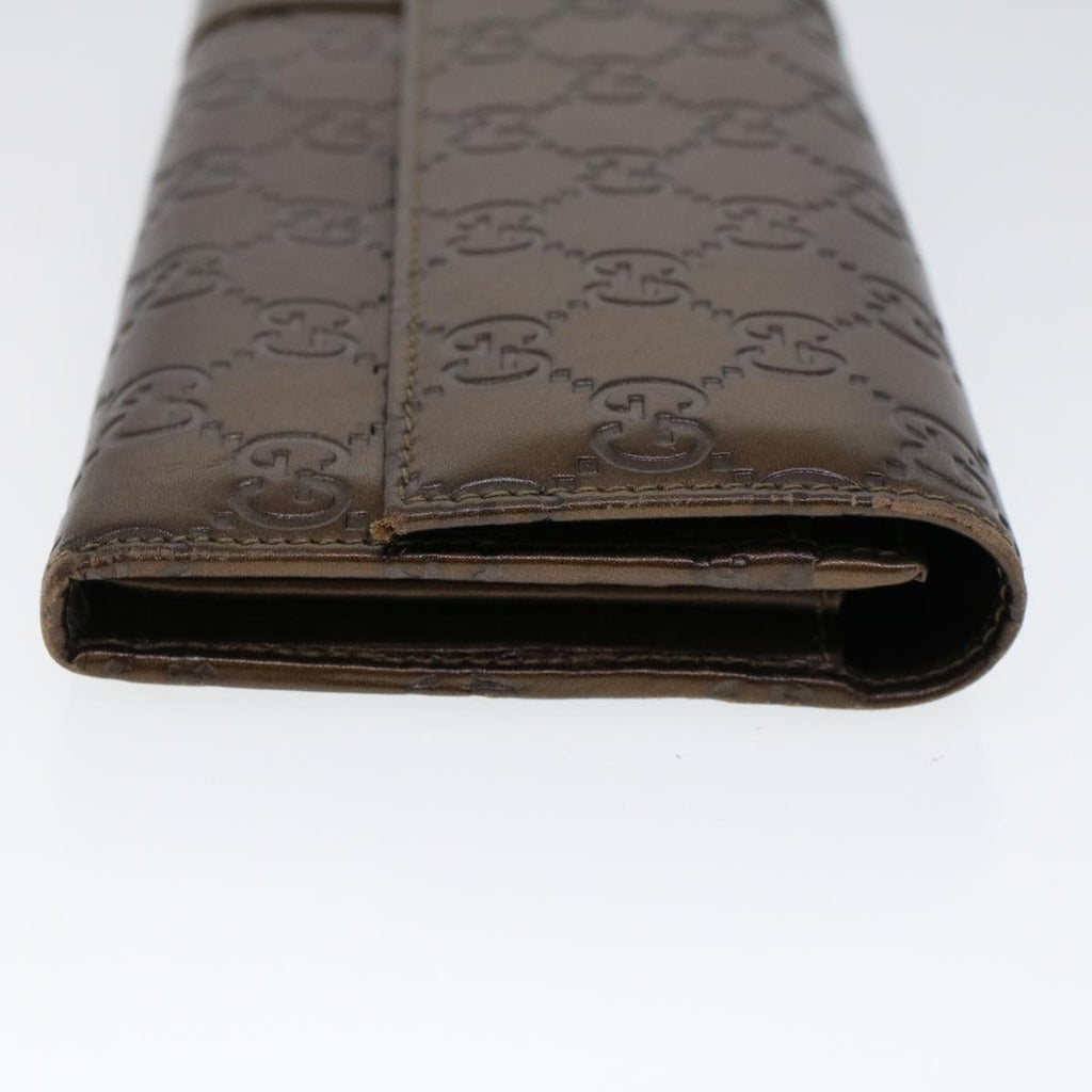 GUCCI GG Canvas Guccissima Long Wallet Brown 274430 ep1661