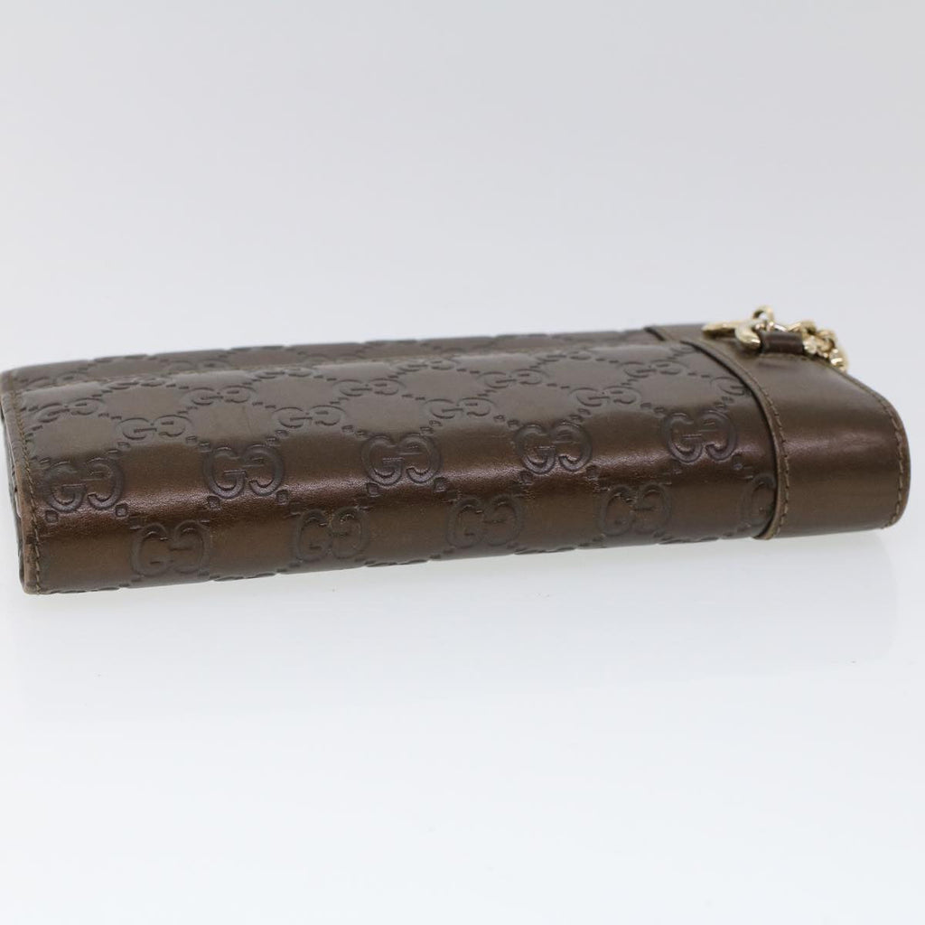 GUCCI GG Canvas Guccissima Long Wallet Brown 274430 ep1661