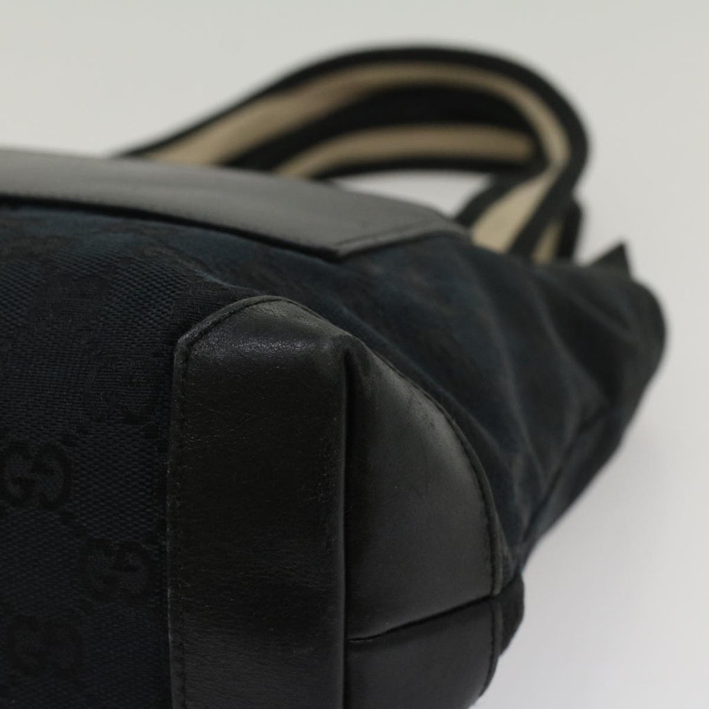 GUCCI GG Canvas Sherry Line Shoulder Bag Black White 019 0402 1705 ep1668