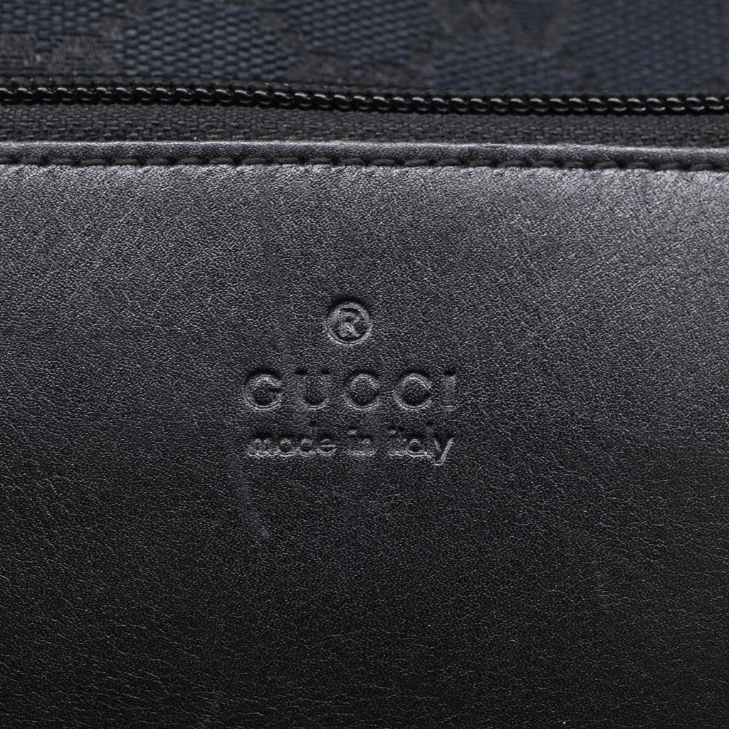 GUCCI GG Canvas Sherry Line Shoulder Bag Black White 019 0402 1705 ep1668