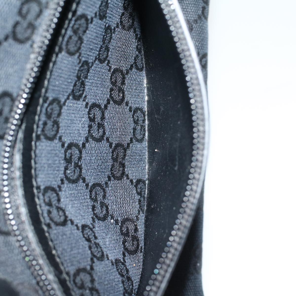 GUCCI GG Canvas Sherry Line Shoulder Bag Black White 019 0402 1705 ep1668