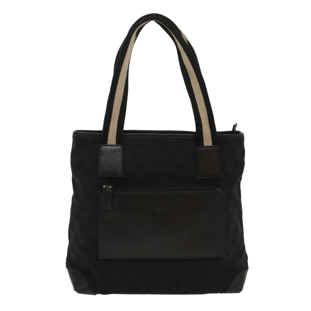 GUCCI GG Canvas Sherry Line Shoulder Bag Black White 019 0402 1705 ep1668