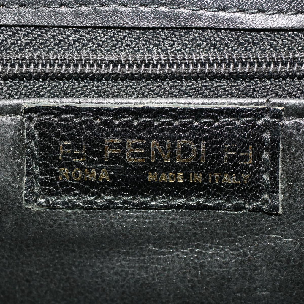 FENDI Shoulder Bag Leather Black ep1697