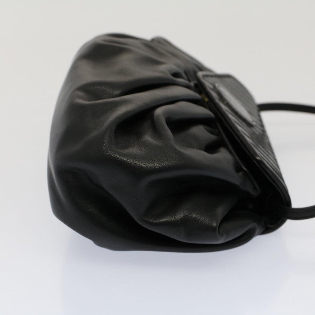 FENDI Shoulder Bag Leather Black ep1697