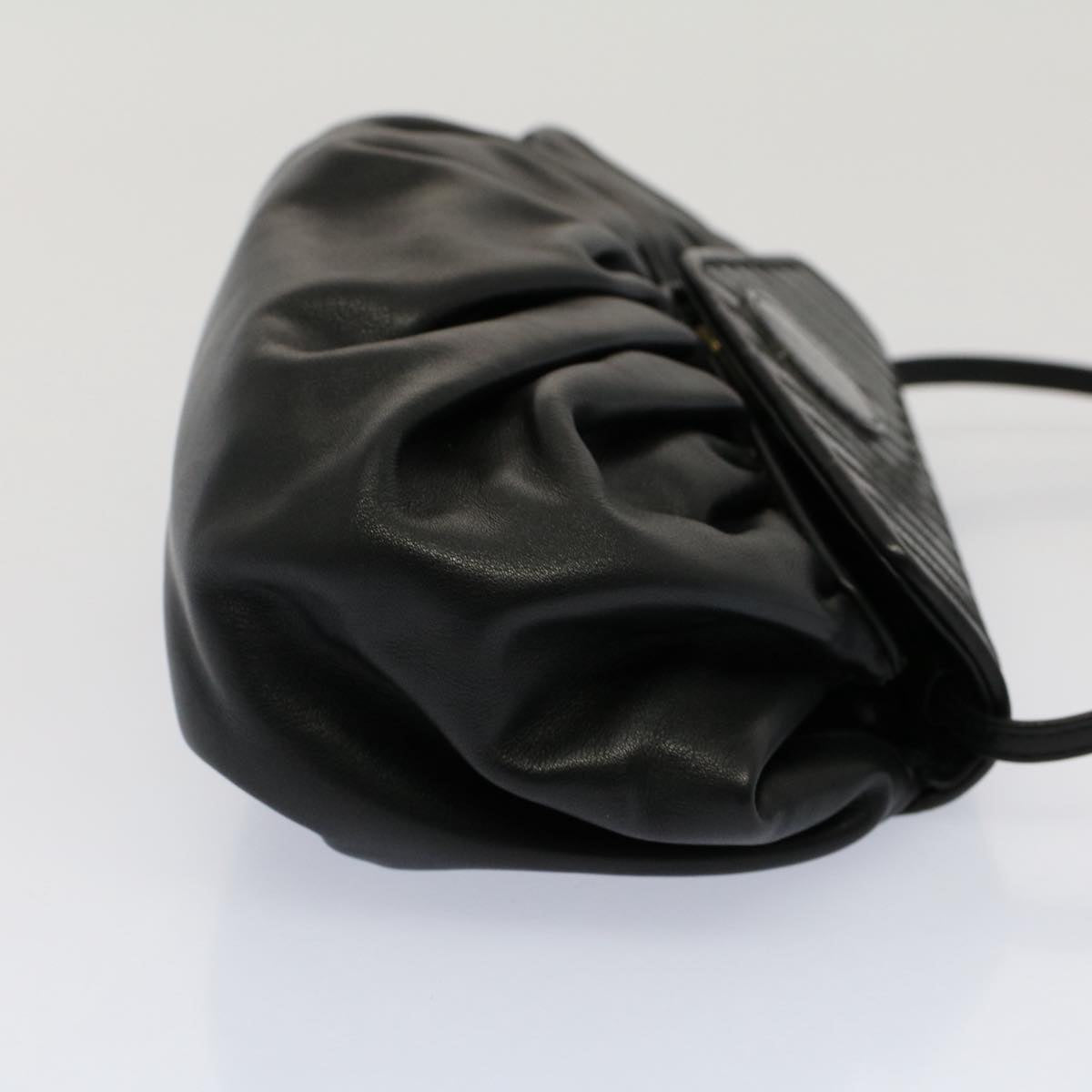 FENDI Shoulder Bag Leather Black ep1697