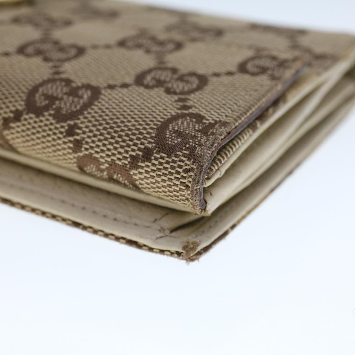 GUCCI GG Canvas Long Wallet Beige 120931 ep1722