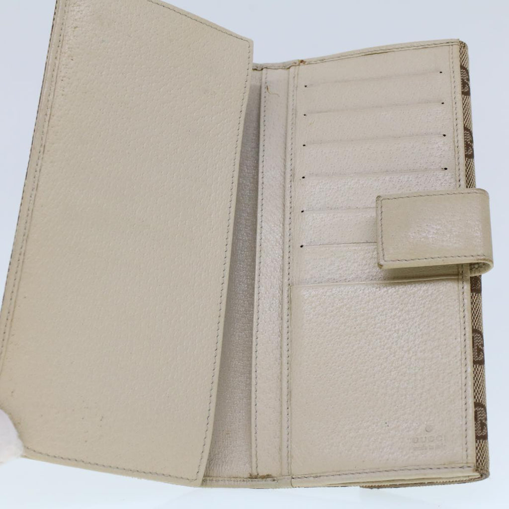GUCCI GG Canvas Long Wallet Beige 120931 ep1722