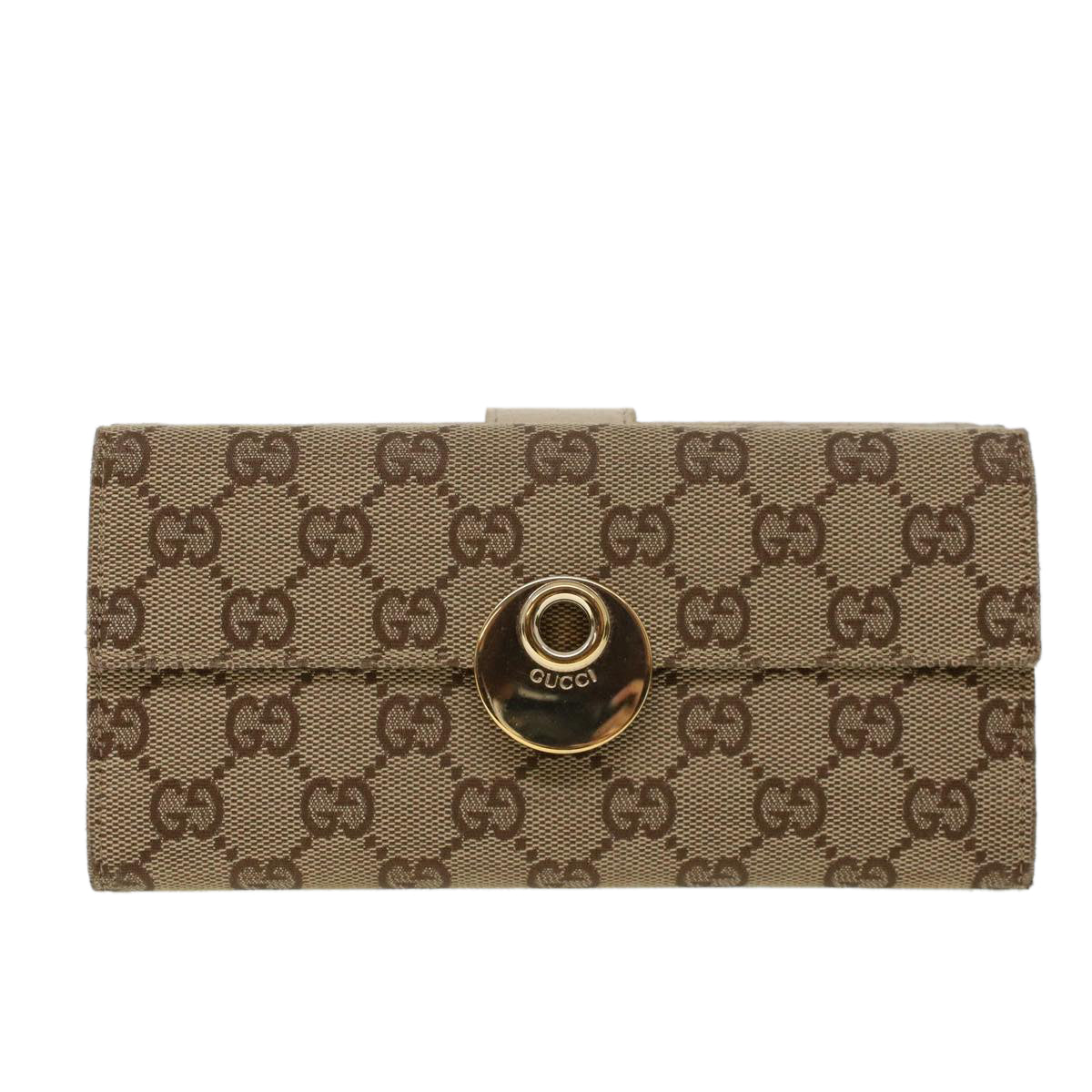 GUCCI GG Canvas Long Wallet Beige 120931 ep1722